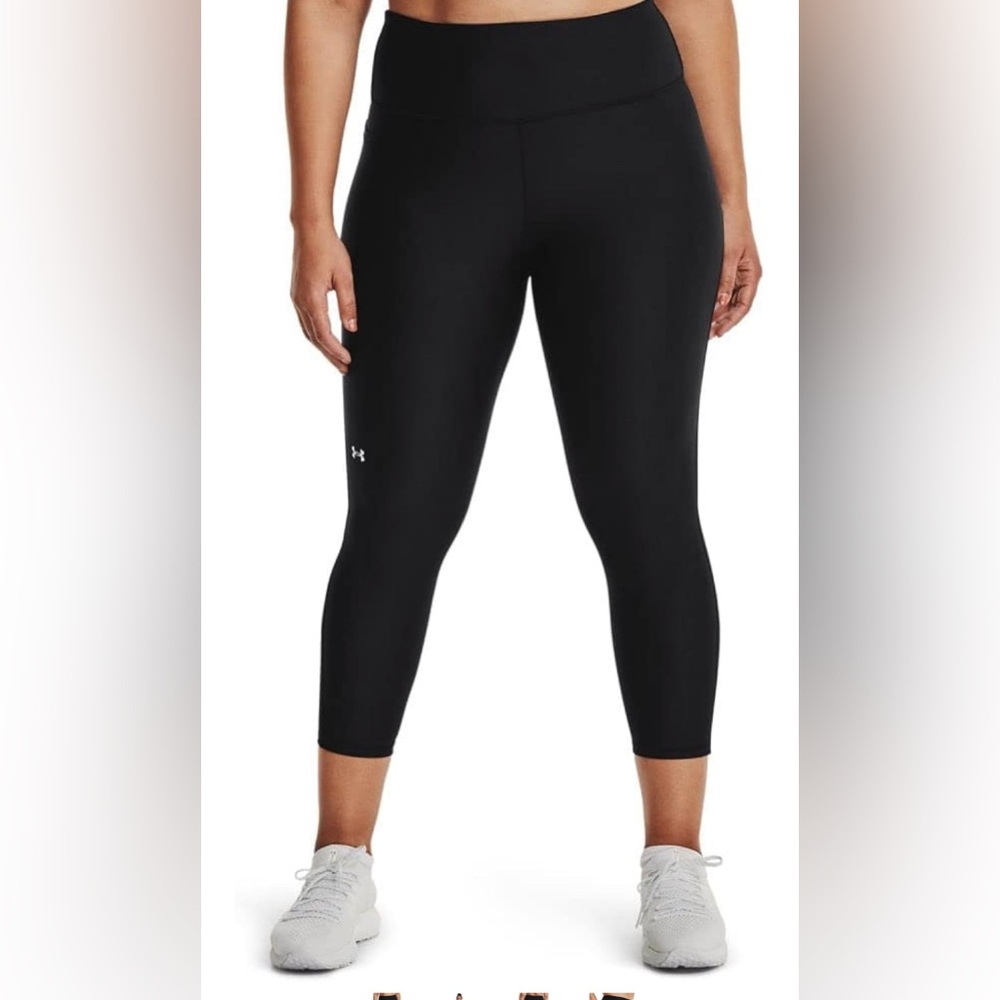Under Armour HeatGear Armour High Waisted No Slip Ankle Leggings, Black, 3X